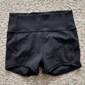 Lululemon black shorts size 6, 2 1/2 inch inseam.